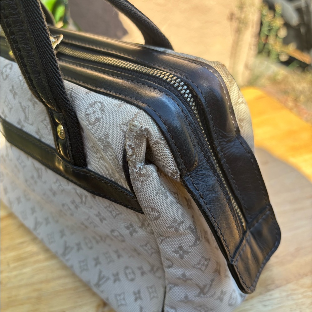 Louis Vuitton Mini Lin Josephine Monogram Cream/Brown Canvas & Leather Satchel - Picture 5 of 16